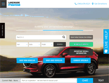 Tablet Screenshot of landmarkmazda.com